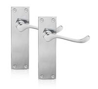 Xfort Polished Chrome 6" Victorian Scroll Lever Latch Door Handles