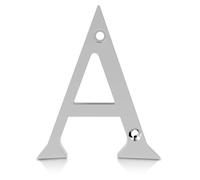 XFORT Polished Chrome Front Door Letter A, House Number Suitable for All Door Types including Wooden, uPVC, and Composite.