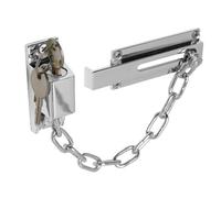 Xfort Polished Chrome Locking Door Chain, Front Door Security Chain