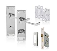 Xfort Polished Chrome Victorian Bathroom Pack, Complete Set.