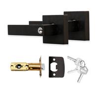 Xfort Quad Entrance Knob Set Matt Black For Internal Doors