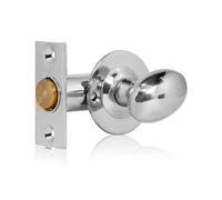 Xfort Rack Bolt Security Kit In Polished Chrome, Oval Turn Knob With 55mm Rack Bolt