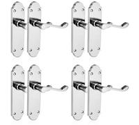 Xfort Richmond Lever Latch Scroll Polished Chrome Door Handles 4 Pair