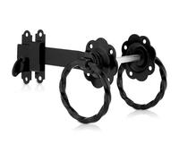 XFORT Ring Gate Latch Twisted Black, Door Latch w