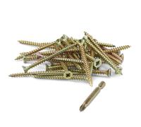 XFORT Sequal Hyper Drive Wood Screws, Self Countersinking Head, With Knurled Thread, M6X50mm (Box Of 100)