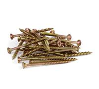 XFORT Sequal Multi Purpose Screws, Wood Screws Yellow & Zinc Screws Passivated, M5 X 100mm (Box Of 100)