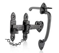 Xfort Smithy's Thumb Gate Latch Black Antique, Traditional Suffolk Latch