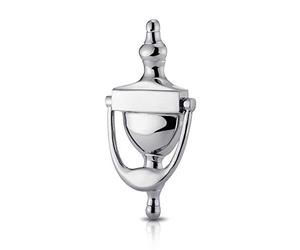 XFORT® Traditional Door Knocker Polished Chrome, Victorian Urn Door Knockers for Front Door, Front Door Furniture with a Classic Period Design, Perfect for Alerting You of Visitors to Your Home.