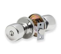 Xfort Tulip Entrance Knob Set Polished Chrome, Door Knob With Lock