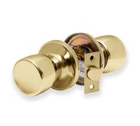 Xfort Tulip Passage Knob Set Polished Brass For Wooden Doors