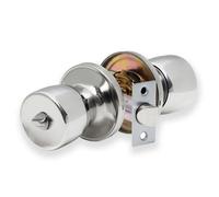 Xfort Tulip Privacy Knob Set Polished Chrome, Door Knob With Lock
