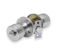 Xfort Tulip Privacy Knob Set Satin Chrome, Door Knob With Lock