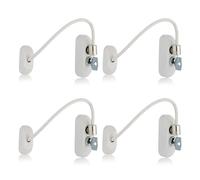 XFORT Viper Key Locking Cable Window Restrictor in White, Durable Window Safety Lock for Child Safety and Window Security