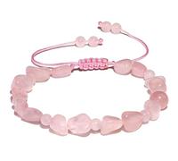 Xfoxstal Adjustable Handmade Irregular Reiki Semi Precious Stones Bracelets for Women Tumbled Crystals Beaded Bracelets 6-7 Inches Unisex, M, Stone, Quartz
