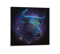 XFPMXC Art Zodiac Signs Poster Taurus Decorative Painting Canvas Wall Artworks Picture 16x16inch(40x40cm)