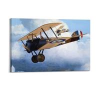 XFPMXC Vintage First World War Fighter Plane Poster Sopwith Camel Lt E G Forder of 28 Squadron RFC Decorative Painting Canvas Wall Artworks Picture 16x24inch(40x60cm)