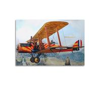 XFPMXC Vintage First World War Military Aircraft Poster De Havilland DH-4 Fighter Plane Decorative Painting Canvas Wall Artworks Picture 24x36inch(60x90cm)