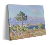 XFPOBH Antibes View of The Plateau NoterDame By Claude Monet Poster Canvas Painting Wall Art Picture Home Decor Print For Bedroom Living Room 12x18inch(30x45cm) Frame-style