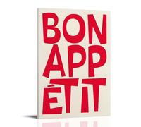 XFPOBH Bon Appetit Print Poster Canvas Painting Wall Art Picture Home Decor Print For Bedroom Living Room 08x12inch(20x30cm) Frame-style