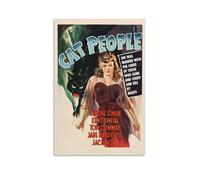 XFPOBH Horror Movies Cat People Poster Canvas Painting Wall Art Picture Home Decor Print For Bedroom Living Room 16x24inch(40x60cm) Unframe-style