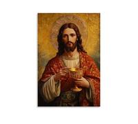 XFPOBH Jesus Christ Poster Canvas Painting Wall Art Picture Home Decor Print For Bedroom Living Room 16x24inch(40x60cm) Unframe-style