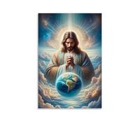 XFPOBH Jesus Christ Poster Canvas Painting Wall Art Picture Home Decor Print For Bedroom Living Room 16x24inch(40x60cm) Unframe-style