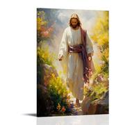 XFPOBH Jesus Christ Poster Canvas Painting Wall Art Picture Home Decor Print For Bedroom Living Room 12x18inch(30x45cm) Frame-style