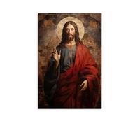 XFPOBH Jesus Christ Poster Canvas Painting Wall Art Picture Home Decor Print For Bedroom Living Room 12x18inch(30x45cm) Unframe-style