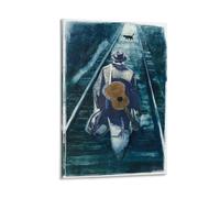 XFPOBH Robert Johnson Blues Guitar Vintage Poster Canvas Painting Wall Art Picture Home Decor Print For Bedroom Living Room 08x12inch(20x30cm) Frame-style
