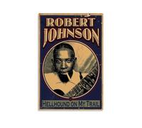 XFPOBH Robert Johnson Blues Guitar Vintage Poster Canvas Painting Wall Art Picture Home Decor Print For Bedroom Living Room 12x18inch(30x45cm) Unframe-style