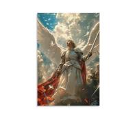 XFPOBH Saint Michael The Archangel Poster Canvas Painting Wall Art Picture Home Decor Print For Bedroom Living Room 24x36inch(60x90cm) Unframe-style