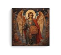 XFPOBH Saint Michael The Archangel Poster Canvas Painting Wall Art Picture Home Decor Print For Bedroom Living Room 12x12inch(30x30cm) Unframe-style