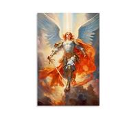 XFPOBH Saint Michael The Archangel Poster Canvas Painting Wall Art Picture Home Decor Print For Bedroom Living Room 24x36inch(60x90cm) Unframe-style