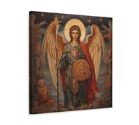 XFPOBH Saint Michael The Archangel Poster Canvas Painting Wall Art Picture Home Decor Print For Bedroom Living Room 24x24inch(60x60cm) Frame-style