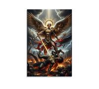 XFPOBH Saint Michael The Archangel Poster Canvas Painting Wall Art Picture Home Decor Print For Bedroom Living Room 12x18inch(30x45cm) Unframe-style