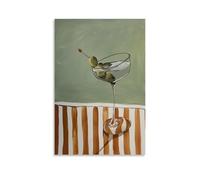 XFPOBH The Martini With Olives Anime Poster Canvas Painting Wall Art Picture Home Decor Print For Bedroom Living Room 08x12inch(20x30cm) Unframe-style