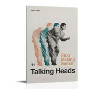 XFPOBH The Talking Heads Rock Band Poster Canvas Painting Wall Art Picture Home Decor Print For Bedroom Living Room 08x12inch(20x30cm) Frame-style