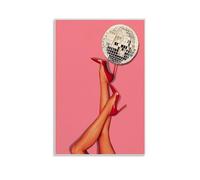 XFPOBH Vintage Disco Ball Poster Canvas Painting Wall Art Picture Home Decor Print For Bedroom Living Room 08x12inch(20x30cm) Unframe-style