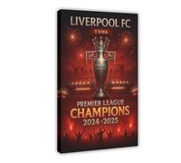 XFQGEC TOP Liverpool FC Champions 2024-2025 Canvas Poster Wall Art Decor Print Picture Paintings for Living Room Bedroom Decoration 24x36inch(60x90cm)