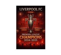 XFQGEC TOP Liverpool FC Champions 2024-2025 Canvas Poster Wall Art Decor Print Picture Paintings for Living Room Bedroom Decoration 20x30inch(50x75cm)
