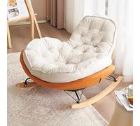 XFQZJG Penguin Rocking Chair, Modern Deerskin Velvet High Back Indoor & Outdoor Rocking Chair, Comfy Relaxed Rocking Chairs For Adults For Bedroom Living Room
