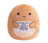 Xfrog Emotion Potato Plush Emotional Support Plush with Positive Card Cute Potato Soft Toy Plush Pillow Gifts for Girls Boys 25CM
