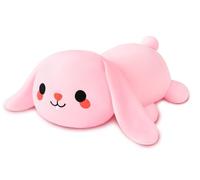 Xfrog Weighted Rabbit Plush, Weighted Rabbit Stuffed Animal for Anxiety, Cute Bunny Plushies Soft Bunny Pillow Toy Gift for Kids Adults Girlfriends Pink 35CM