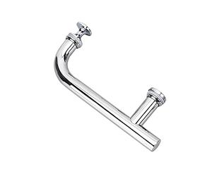 XFSHKJS Heavy Duty Stainless Steel Bathroom Shower Pull Push Door Handles,Full Polished Finish Push and Pull Glass Door Handle Hole to Hole 145mm/5.7 Inch (Size : 145mm)