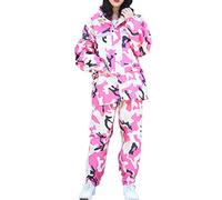 XFSHKJS Rain Suit for Men Women,Lightweight Waterproof Raincoat Jacket + Trousers Sets,Rainwear for Sports Camping Hiking Outdoors - M/L/XL/XXL/3XL/4XL/5XL (Color : Pink, Size : L)