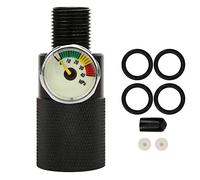 XFSLDOPRW Air Filling Station Adapter with Pressure Gauge, High Pressure Valve Regulator 40mpa, 8mm/0.3in Male Quick Connector with Luminous Gauge, Aluminum Alloy Material for Car Tire Infla