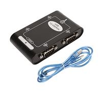 XFSLDOPRW USB to Serial Adapter Hub, 4 Port RS232 COM Serial Port Cards, Compact USB to RS232 Adapter with DB9 Interface for 10 8 7 XP Vista Linux, Plug and Play Multi Device Connect