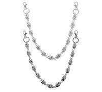 XFSRG 2 Pieces Skeleton Pants Chain Punk Pants Chain Jeans Hip Hop Gothic Chain Body Jewelry for Women and Men