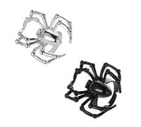 XFSRG 2 Pieces Spider Rings Gothic Adjustable Open Rings Vintage Personality Halloween Gift for Women and Men, Metal, Not applicable