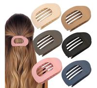 XFSRG 6 Pieces Women's Elegant Leopard Non-Slip Oval Hair Clips for Everyday Sports Driving Lying Down (Multicolour B)